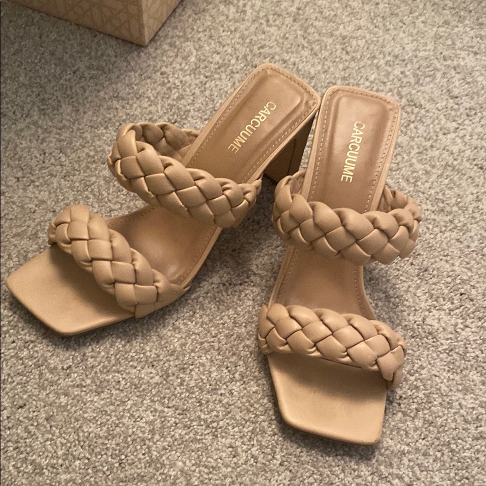 Tan Braided Women's Sandals